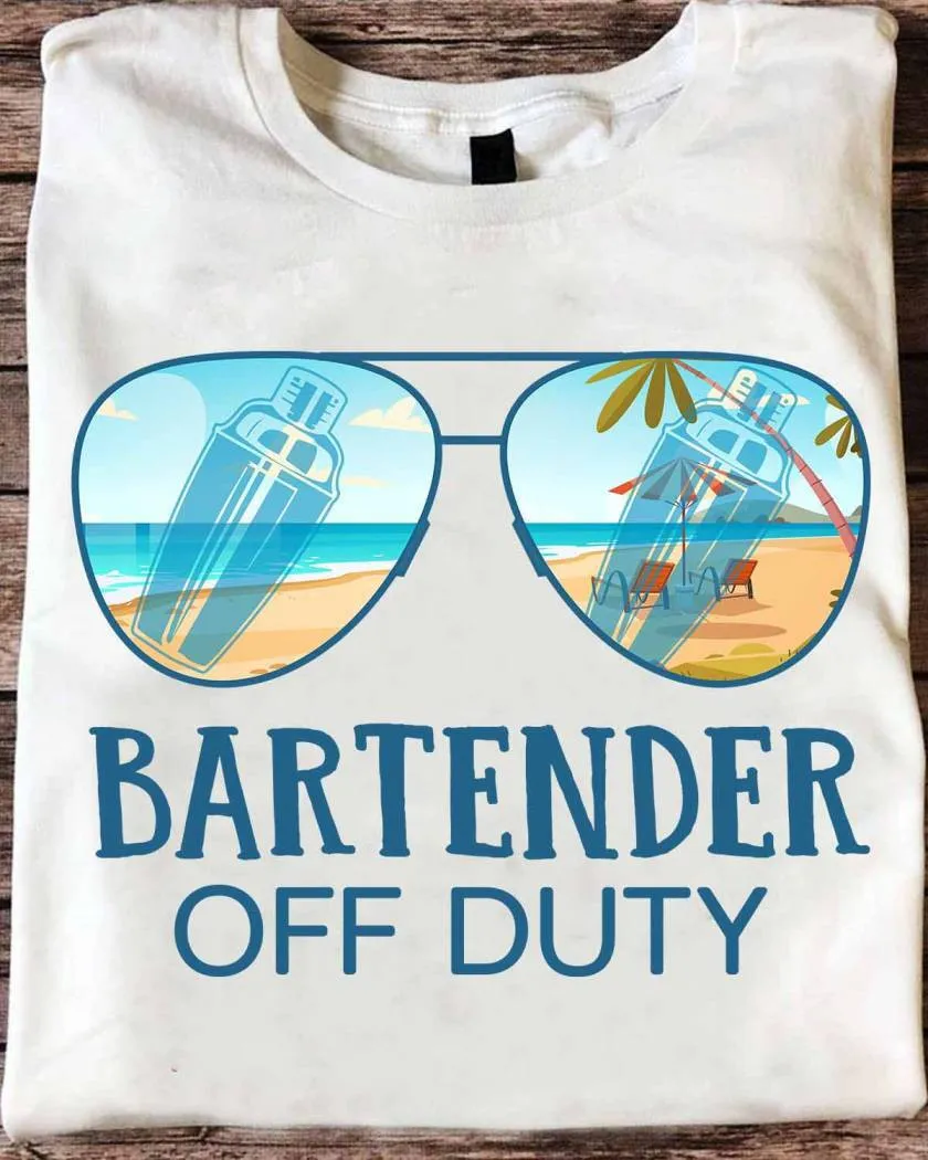 Awesome Bartender Off Duty-T-shirt-#F290524OFDUTY2FBARTZ4