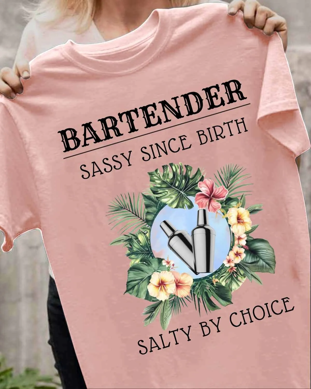 Awesome Bartender salty by choice-T-shirt-#F130424SALTY9FBARTZ4