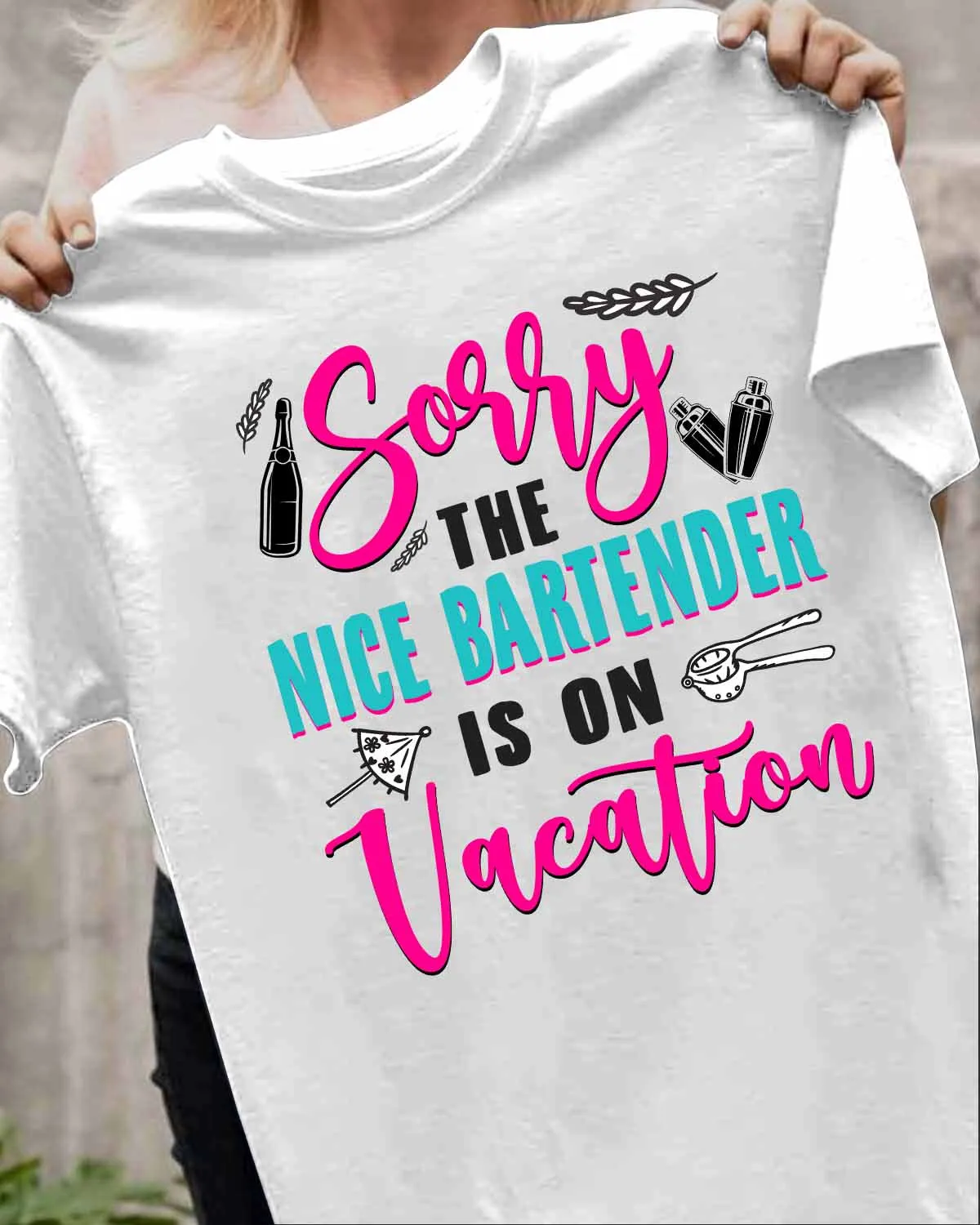 Awesome Bartender T-shirt-#F120624ONVAC7FBARTZ8