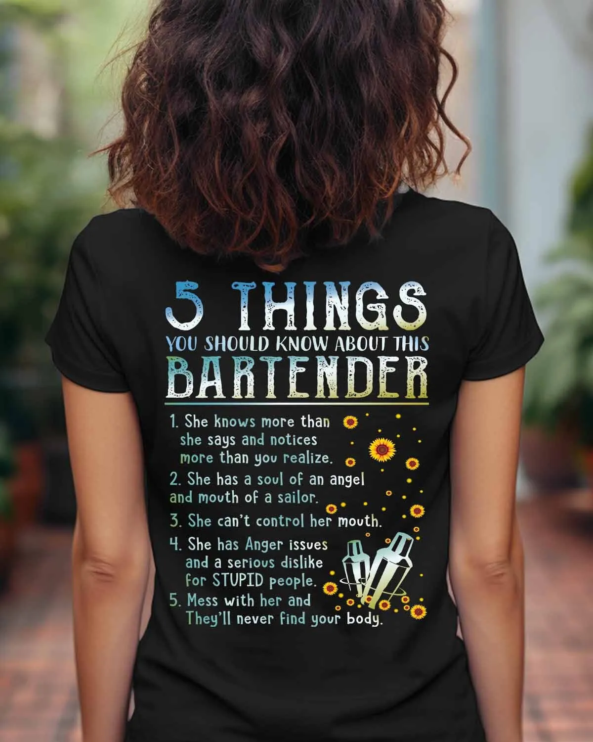 Awesome Bartender- T-Shirt -#F2608235THIN8BBARTZ2