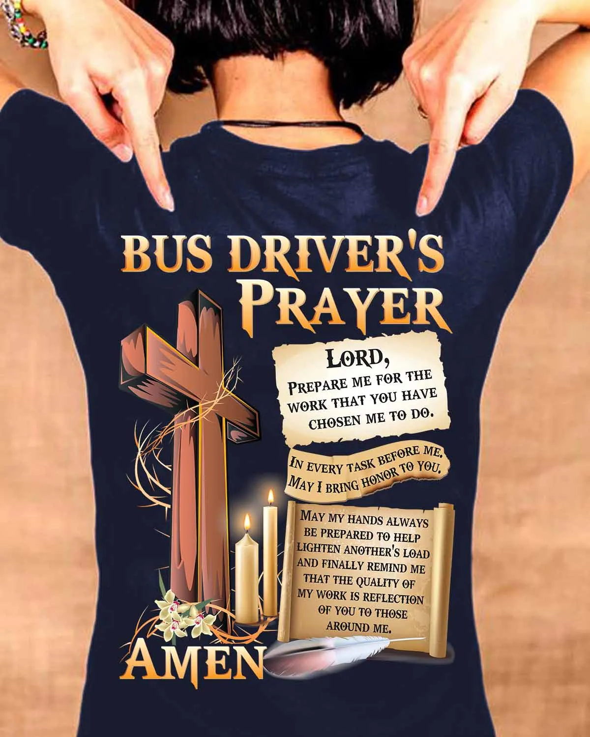 Awesome Bus Driver’s Prayer- T-Shirt -#F010823EVTAS1BBUDRZ4
