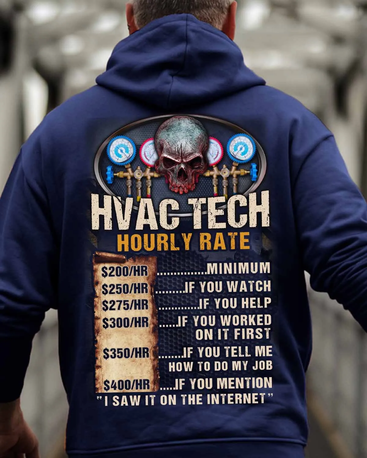Awesome HVAC Tech Hourly Rate-Hoodie-#M041024HORLY12XHVACZ6
