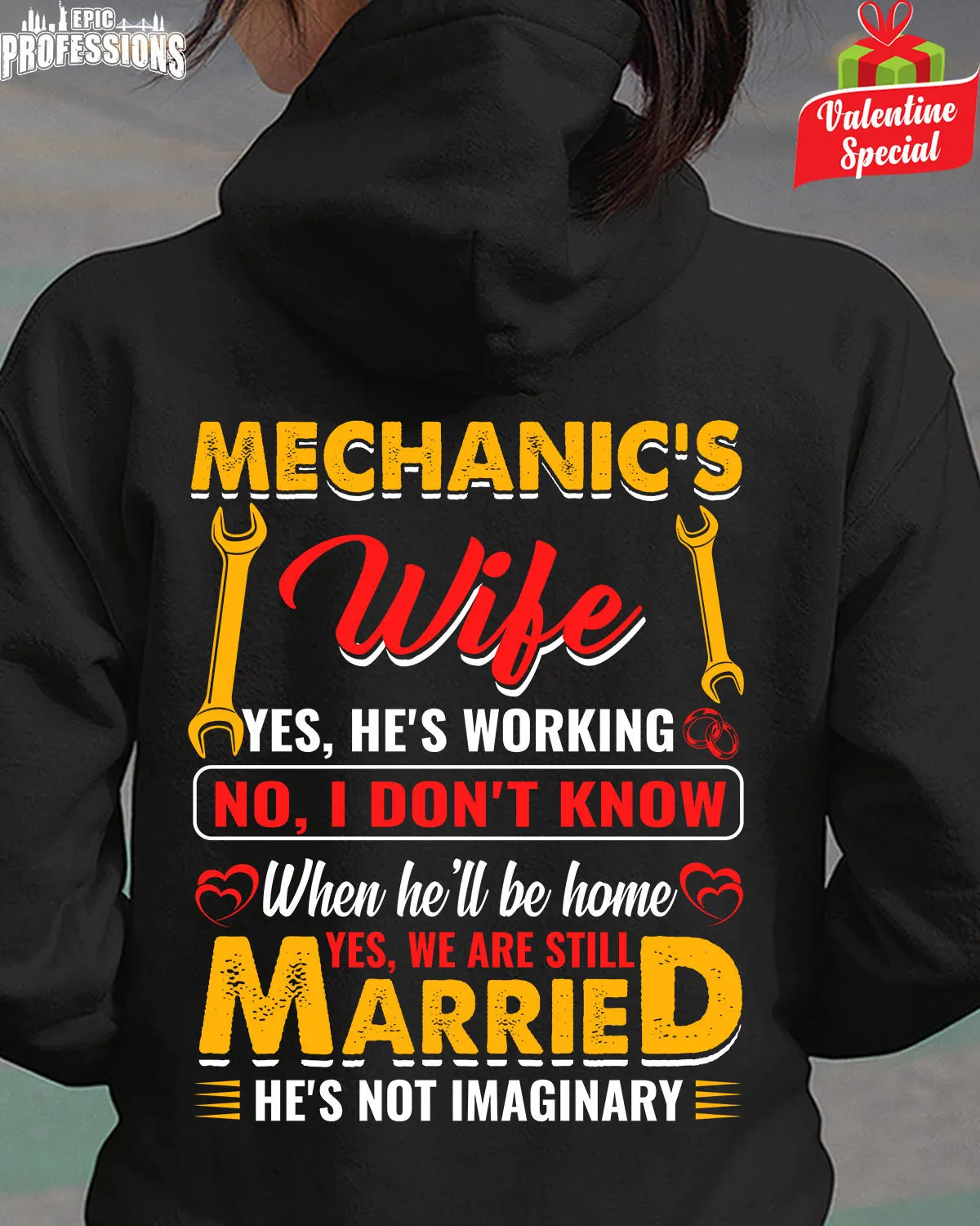 Valentine Special Mechanic’s Wife Hoodie – Show Your Support! #190123MARR14BMECHZ6