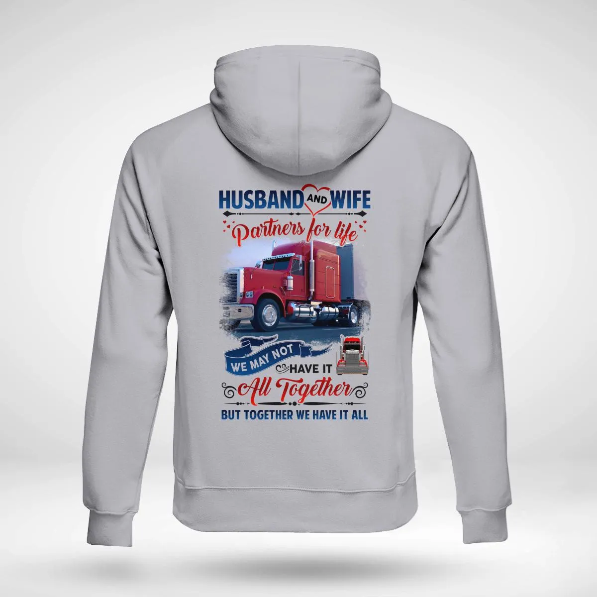 “Stylish Trucker Profession Gray Hoodie #011022ALTOG1BTRUCZ6