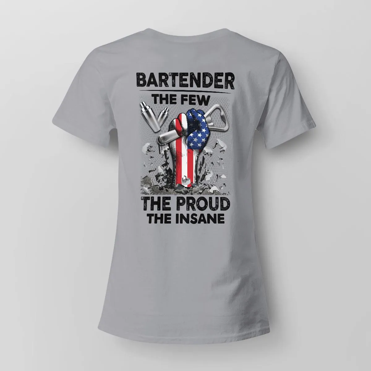 Unique Bartender T-Shirt | Fist in American Flag Graphic #300922INSANE6BBARTZ4