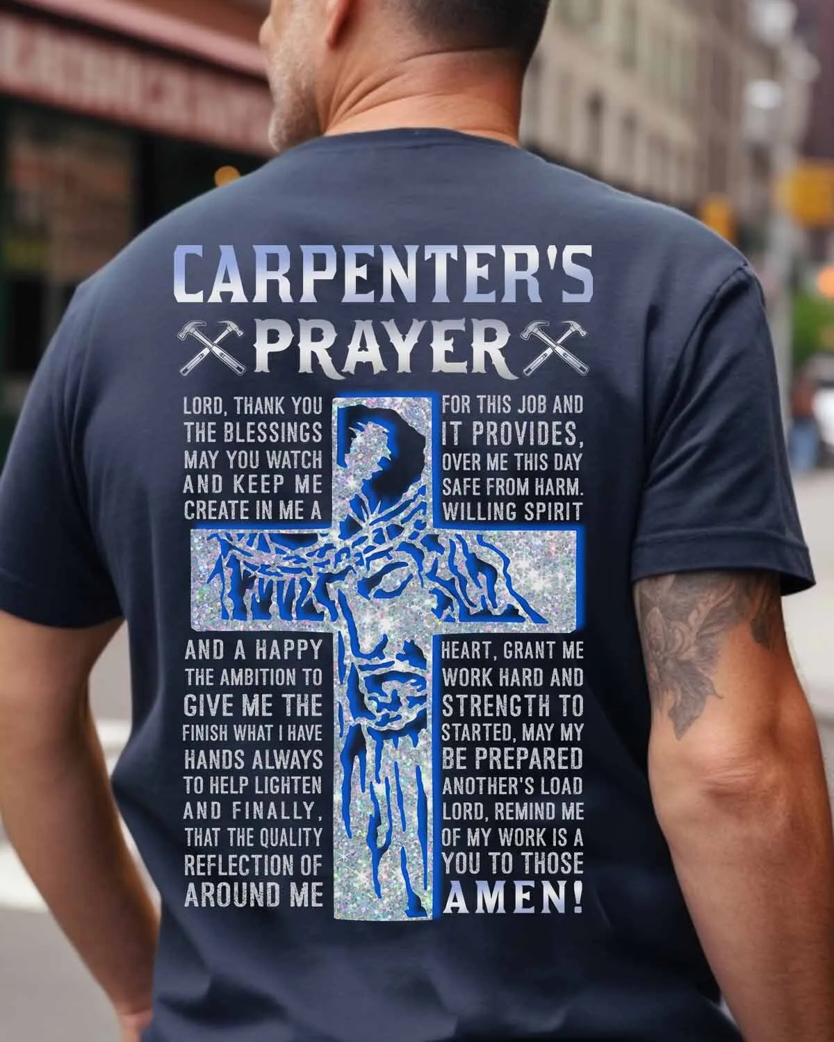 Carpenter’s Prayer T-Shirt | Express Gratitude and Dedication #M100523PRAY7BCARPZ6
