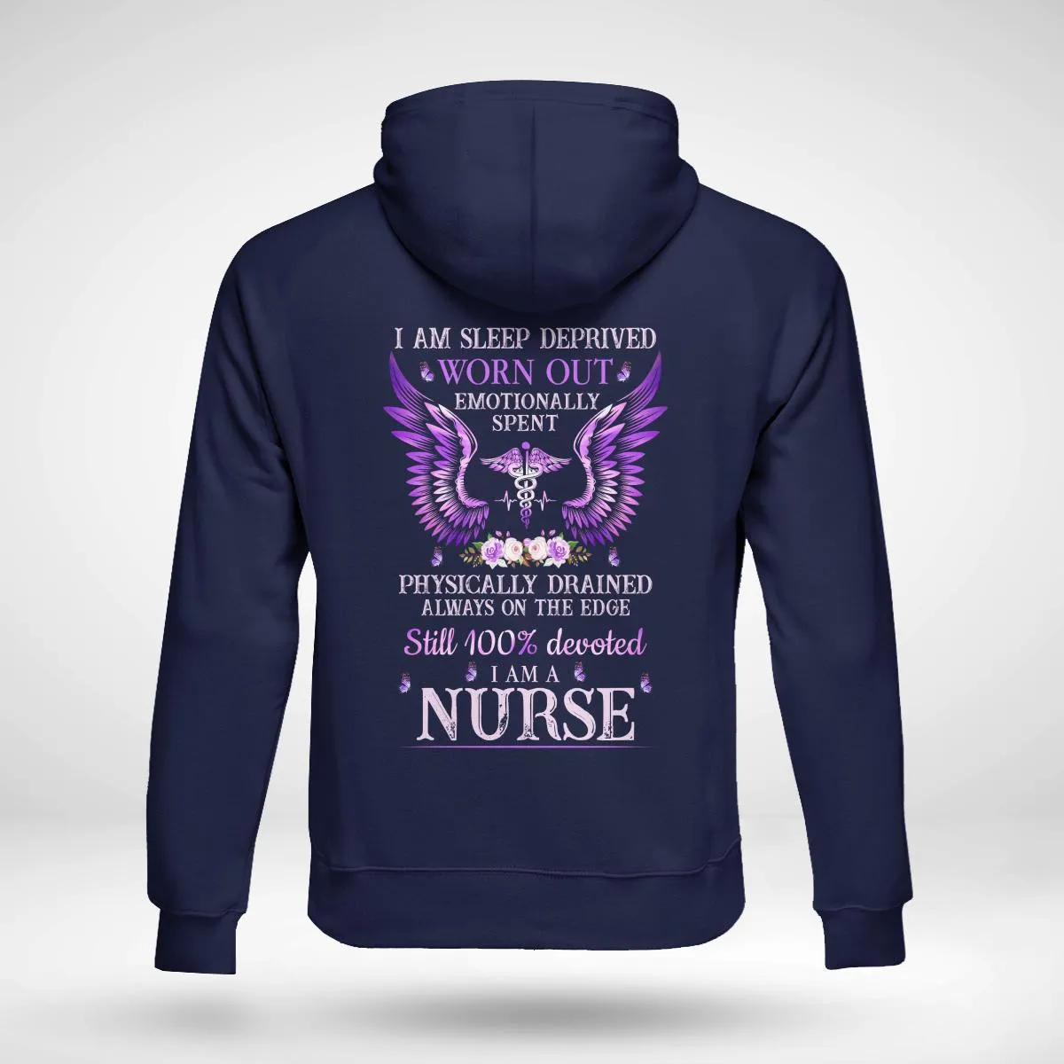 Nurse Hoodie – Dedicated and Devoted | Black Graphic Design #201022DEVOT7BNURSZ4