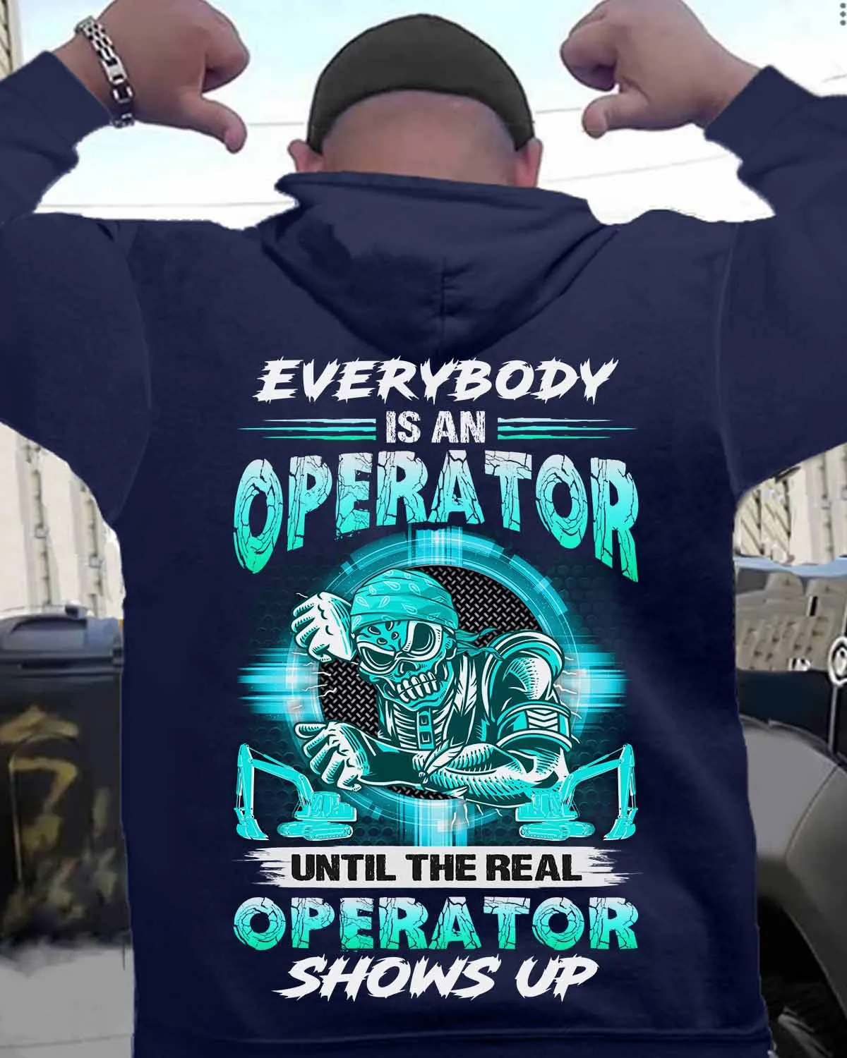 “Stylish Operator-themed Blue Hoodie #131022SHOWS19BOPERZ6