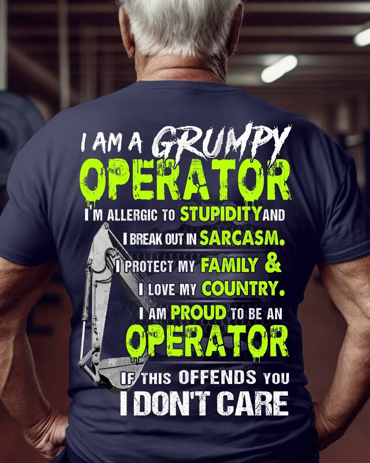 Exclusive Grumpy Operator T-Shirt | Blue Cotton Tee #M030623IDONT1BOPERZ6