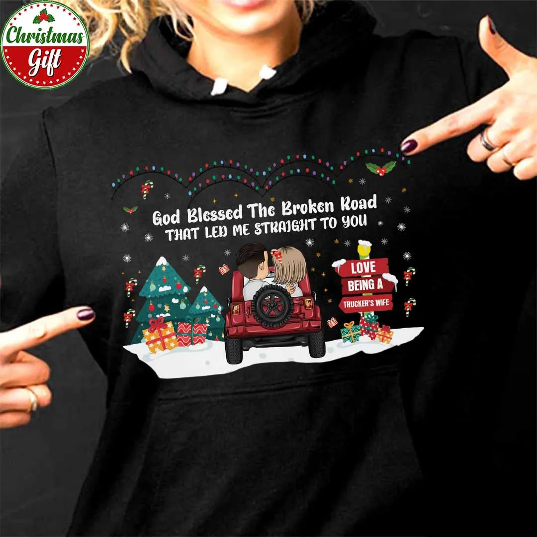 Express Your Love as a Truck Driver’s Wife with this Ladies’ Black Hoodie #261122BROROAD4FTRUCZ6