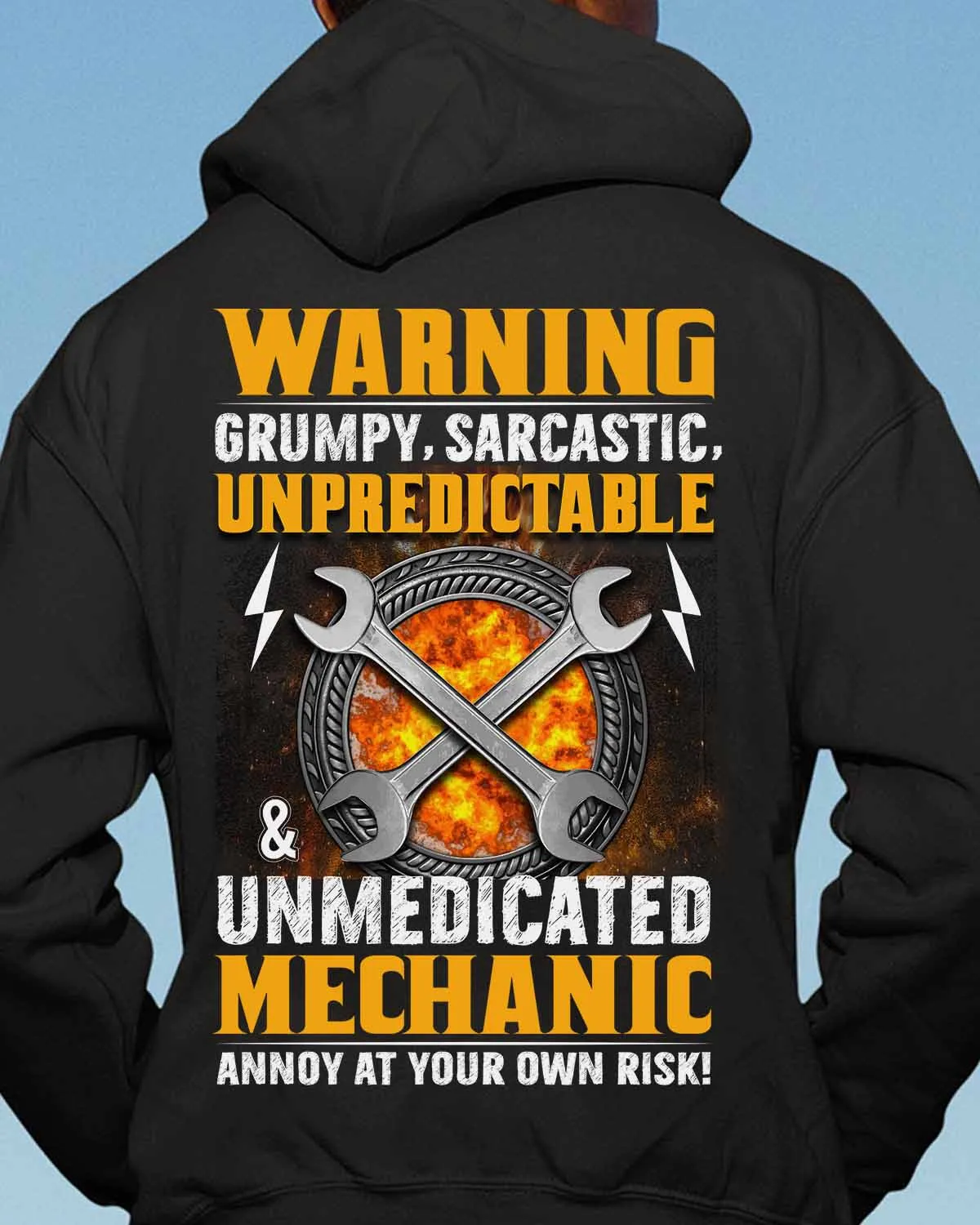Mechanic Graphic Hoodie – Warning #271022UNPRE8BMECHZ6