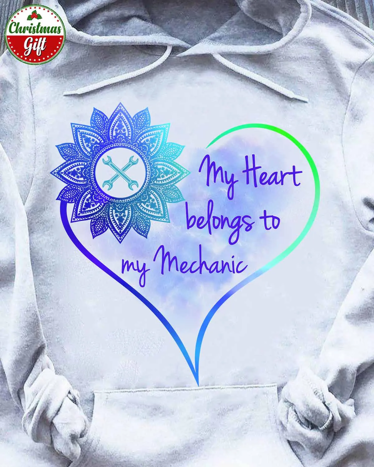 Express Your Love for Mechanics with our ‘My Heart Belongs to My Mechanic’ Hoodie – Perfect for Blue-Collar Workers #301122HEART13FMECHZ6