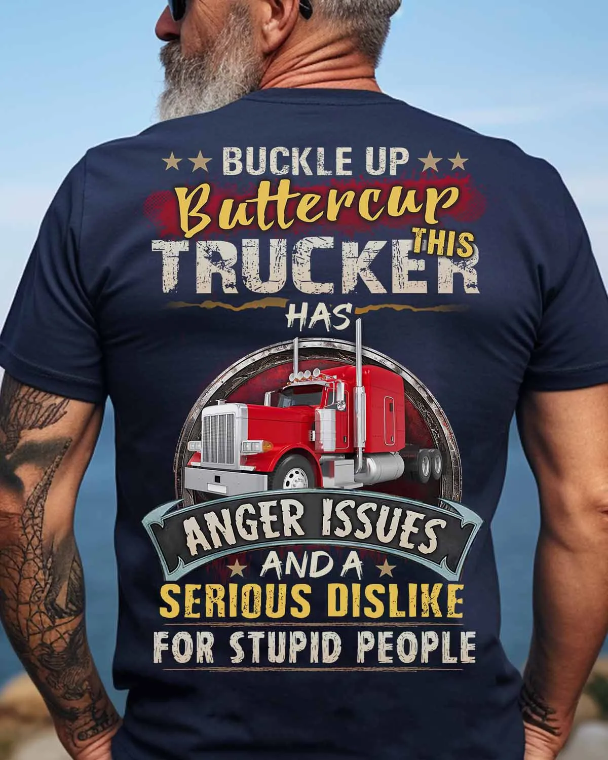 This Trucker has anger issues-T-shirt-#M270824BUCUT11BTRUCZ8