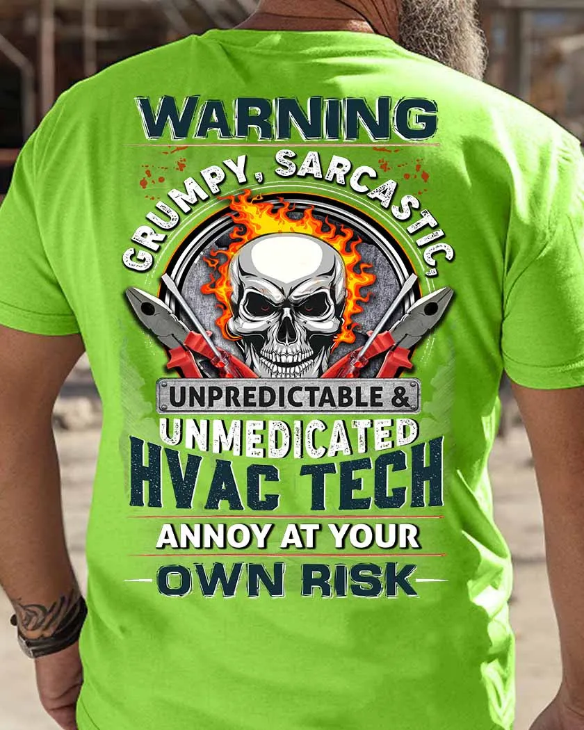 Unmedicated HVAC TECH-T-shirt-#M190624UNPRE2BHVACZ8