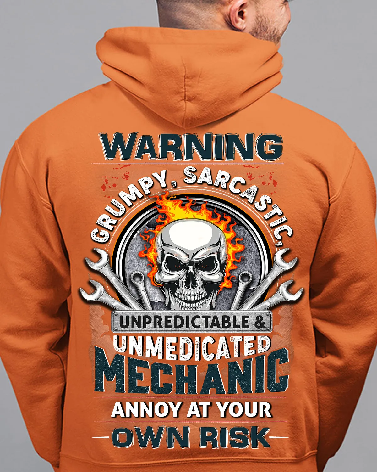 Unpredictable and unmedicated Mechanic-Hoodie -#M081123UNPRE2BMECHZ8