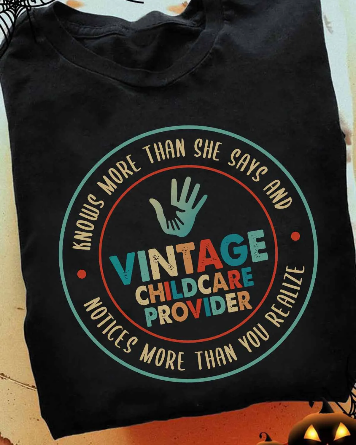 Vintage Childcare Provider T-Shirt | Classic Fit for Dedicated Childcare Providers