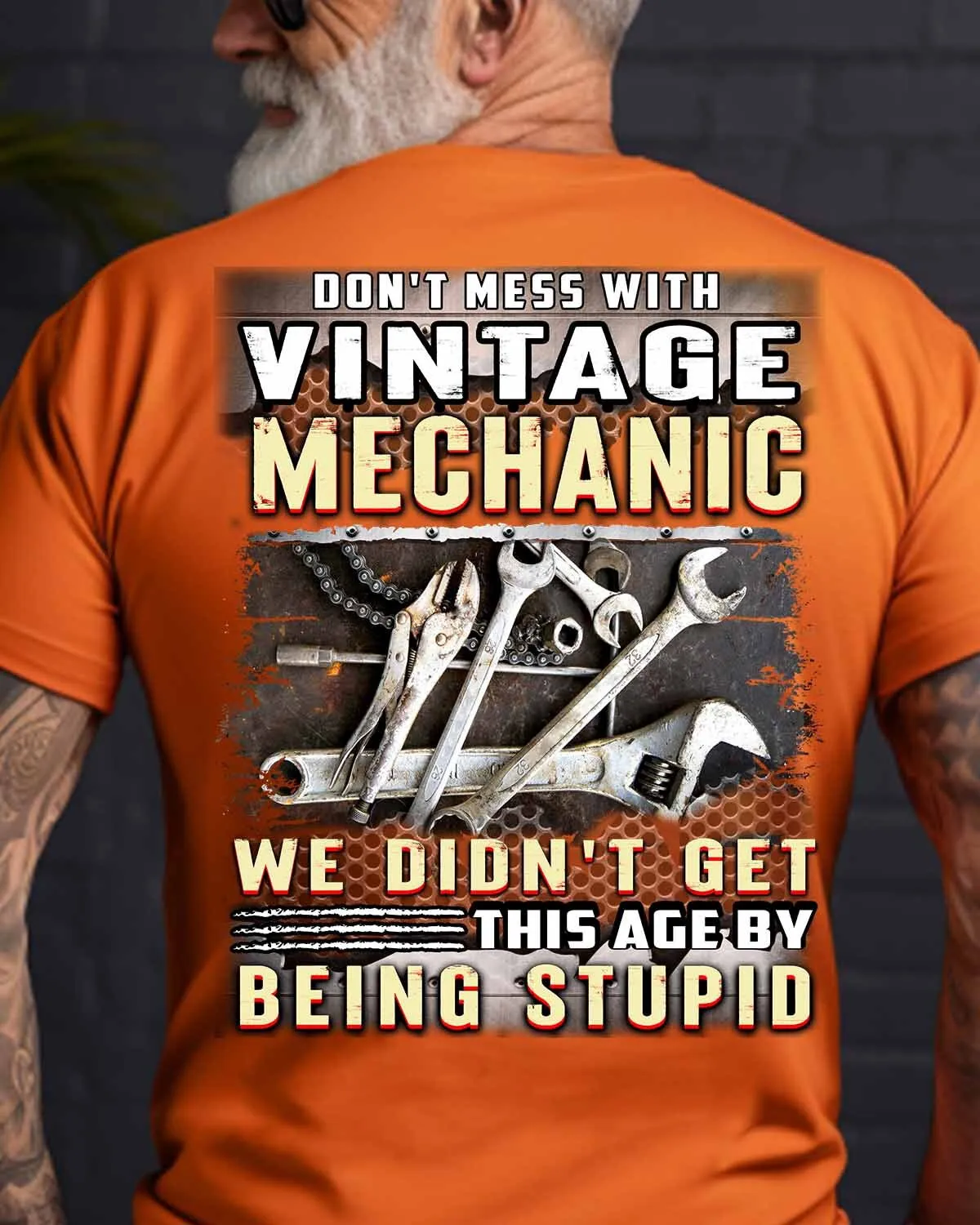 Vintage Mechanic-T-Shirt -#M310823AGEBY5BMECHZ2