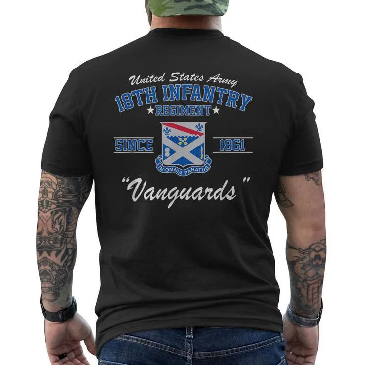 18Th Infantry Regiment Men’s Back Print T-shirt